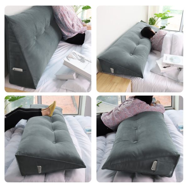 Wedge pillow 59inch Gray