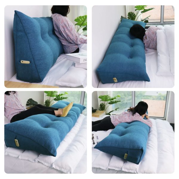 Wedge pillow 59inch blue