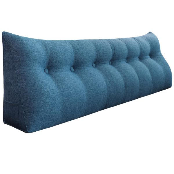 Wedge pillow 76inch blue