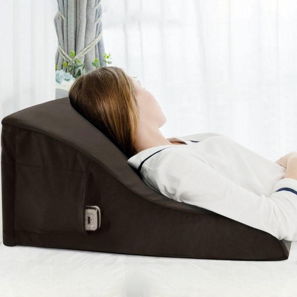 backrest velvet button brown