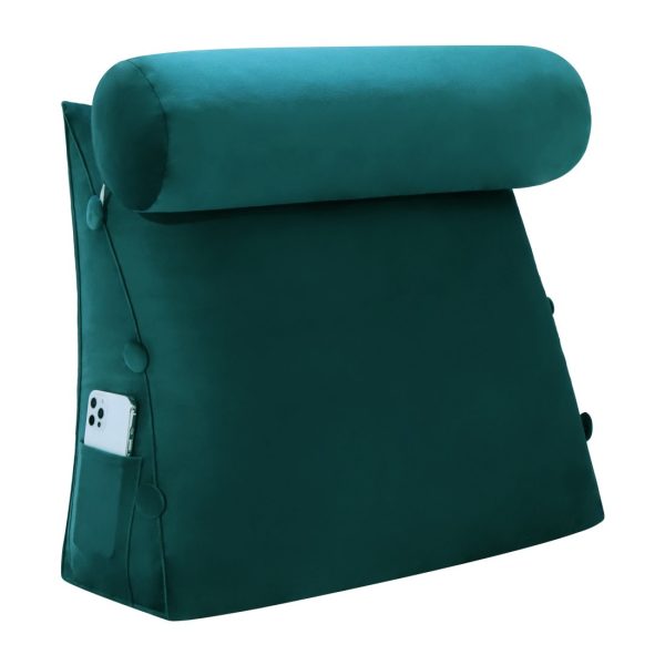 backrestpillow velvet cyan