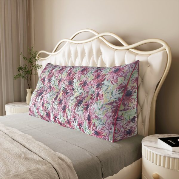 Bed Wedge Pillow Backrest Support with Side Pocket - Image 2