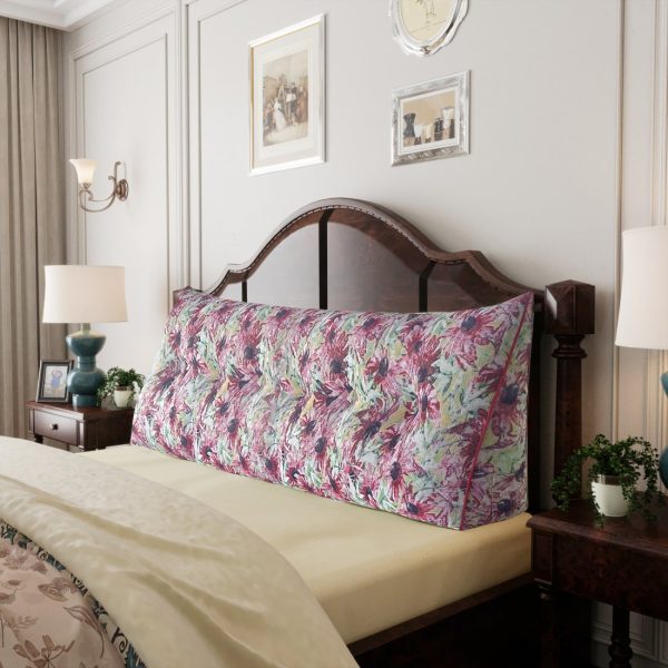 Bed Wedge Pillow Backrest Support with Side Pocket - Image 6