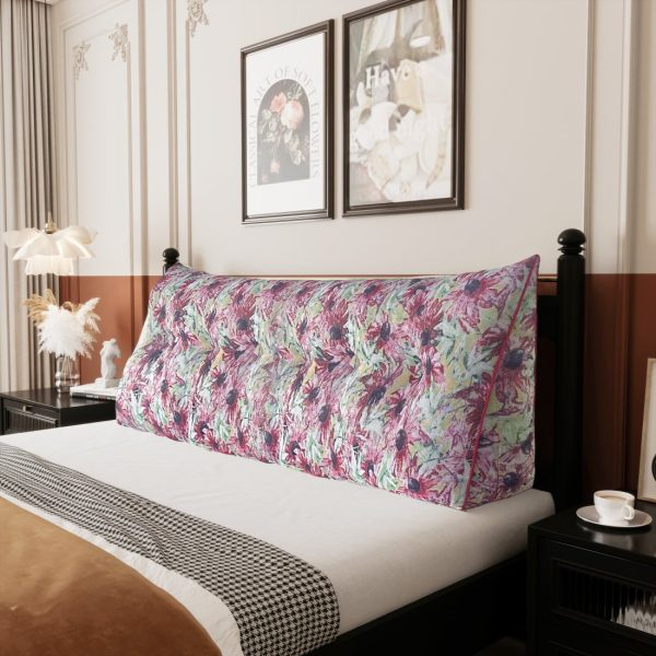 Bed Wedge Pillow Backrest Support with Side Pocket - Image 8