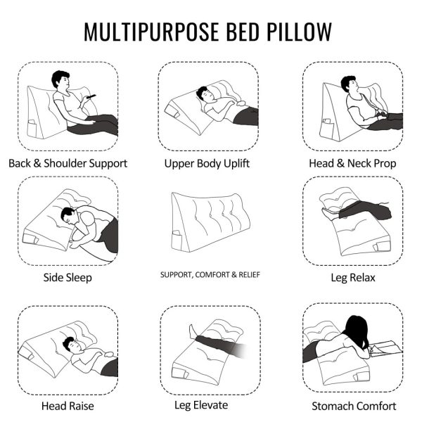 bed wedge pillow headboard bolster 836