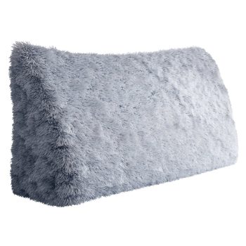 Headboard Wedge Pillow Blue Plush Large Reading Pillow