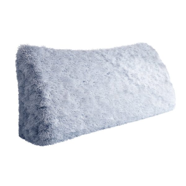 Headboard Wedge Pillow Blue Plush Large Reading Pillow - Image 12