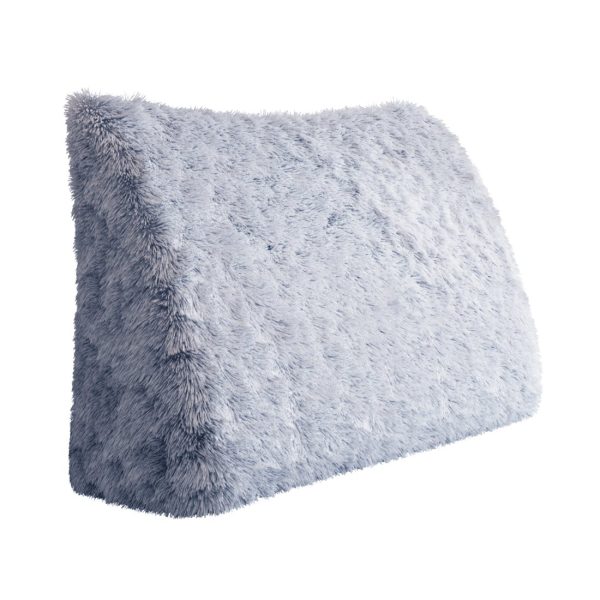 Headboard Wedge Pillow Blue Plush Large Reading Pillow - Image 13