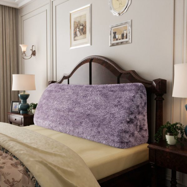 Headboard Wedge Pillow Purple Plush Large Reading Pillow - Image 2