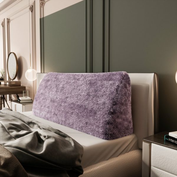 Headboard Wedge Pillow Purple Plush Large Reading Pillow - Image 7