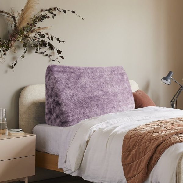 Headboard Wedge Pillow Purple Plush Large Reading Pillow - Image 9