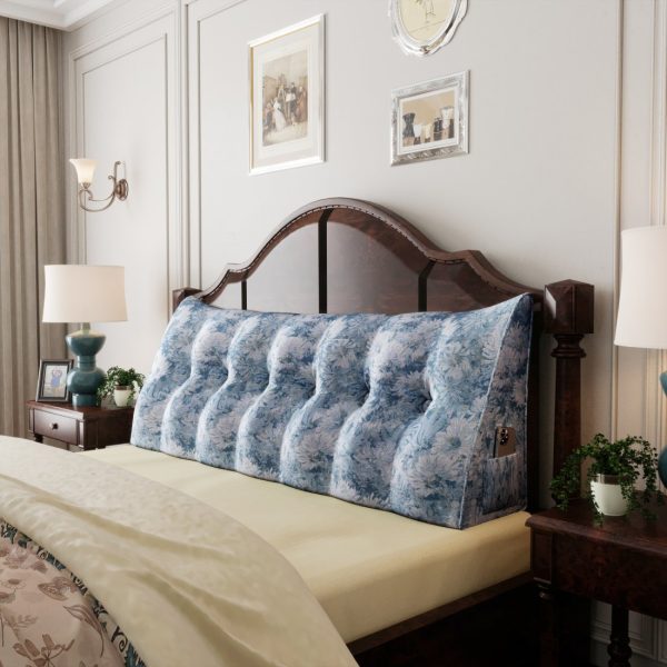 Triangular Headboard Pillow for Sleeping with Side Pocket - Image 7