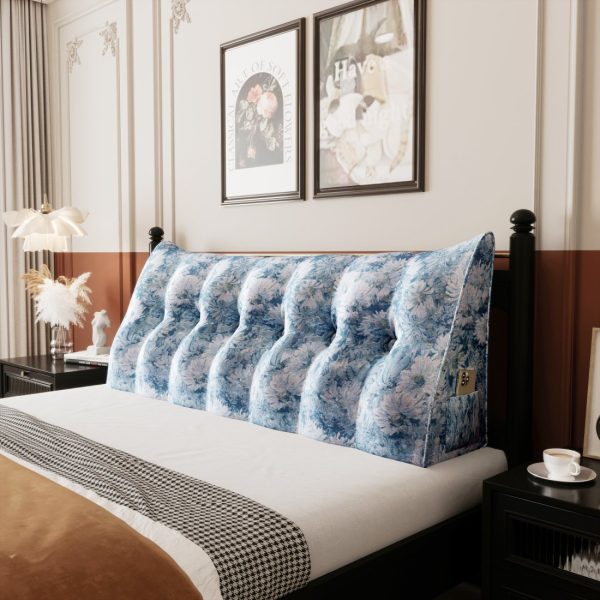 Triangular Headboard Pillow for Sleeping with Side Pocket - Image 9